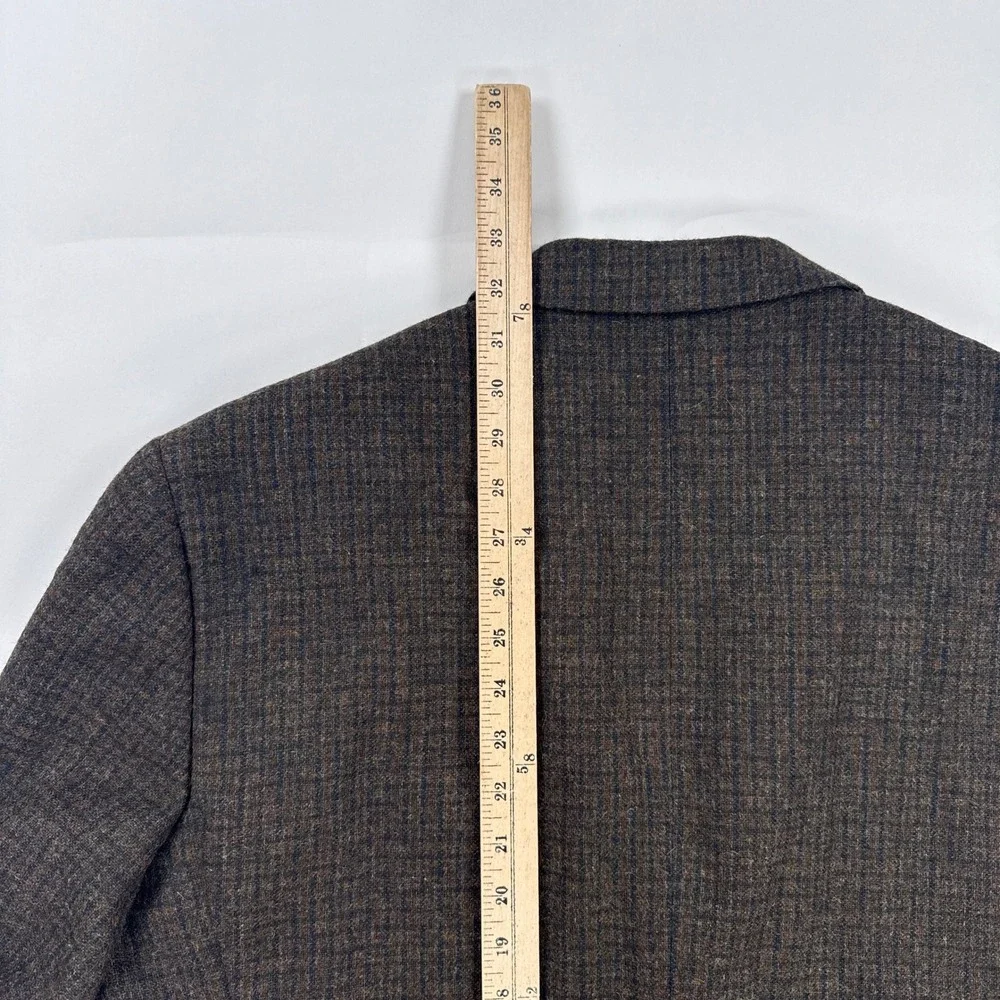 Jos. A. Bank Mens Sport Coat 46 Long Brown Plaid 1905 Wool Two Button Blazer